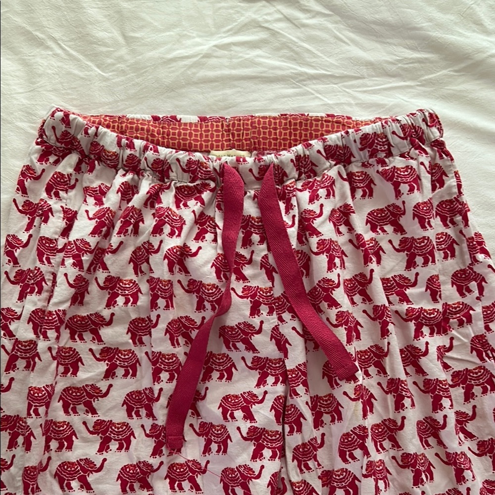 World Market Red and White Elephant Pajamas - Picture 3 of 5